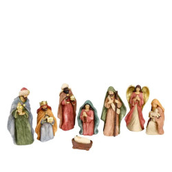 8 FIGURINES CRECHE POLYRESINE MULTI H15CM de Déco de Noël - Jardinerie Bordeaux et Libourne dans K004