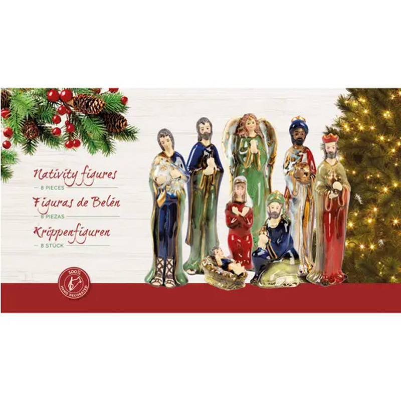 8 FIGURINES CRECHE PORCELAINE MULTI H13CM de Déco de Noël - Jardinerie Bordeaux et Libourne dans K004