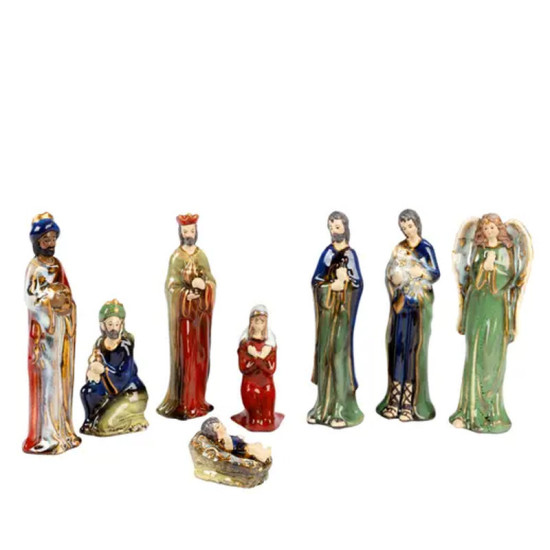 8 FIGURINES CRECHE PORCELAINE MULTI H13CM de Déco de Noël - Jardinerie Bordeaux et Libourne dans K004