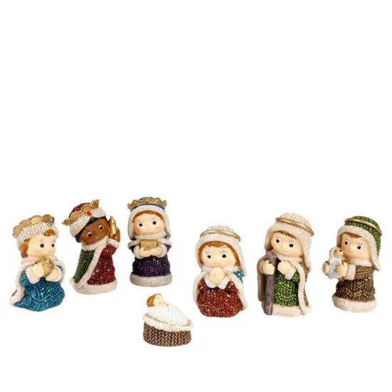 7 FIGURINES CRECHE POLYRESINE MULTI H10CM de Déco de Noël - Jardinerie Bordeaux et Libourne dans K004
