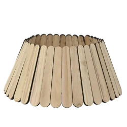 CACHE PIED SAPIN BOIS BRUN/BRUN MELE D57CM H28CM de Déco de Noël - Jardinerie Bordeaux et Libourne dans K004