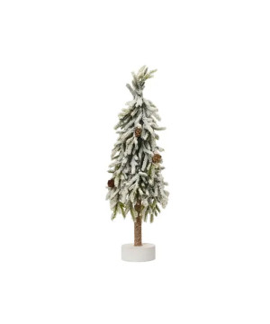 MINI-ARBRE MERRY FIR ENNEIGE VERT/BLANC H45CM de Déco de Noël - Jardinerie Bordeaux et Libourne dans K004
