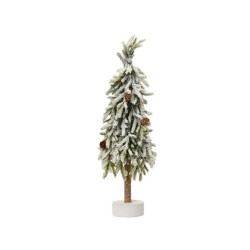 MINI-ARBRE MERRY FIR ENNEIGE VERT/BLANC H45CM de Déco de Noël - Jardinerie Bordeaux et Libourne dans K004