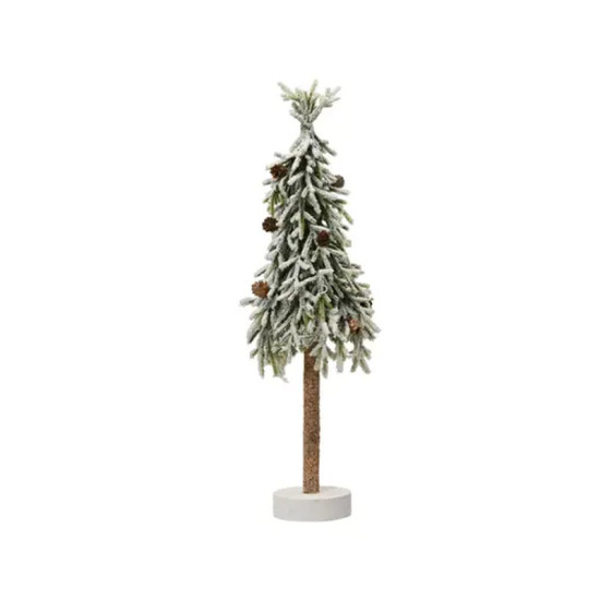 MINI-ARBRE MERRY FIR ENNEIGE VERT/BLANC H60CM de Déco de Noël - Jardinerie Bordeaux et Libourne dans K004