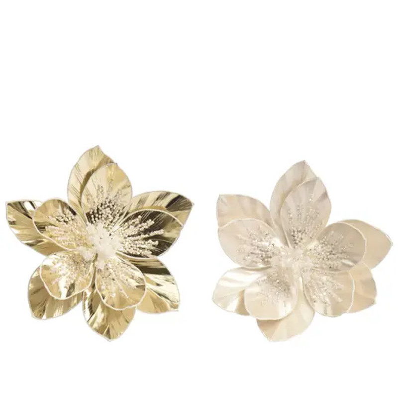POINSETTIA SUR CLIP SEQUINS H12CM 2COL ASS de Déco de Noël - Jardinerie Bordeaux et Libourne dans K004