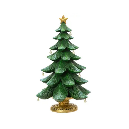 SAPIN PERLES VERT/OR H36.5CM de Déco de Noël - Jardinerie Bordeaux et Libourne dans K004