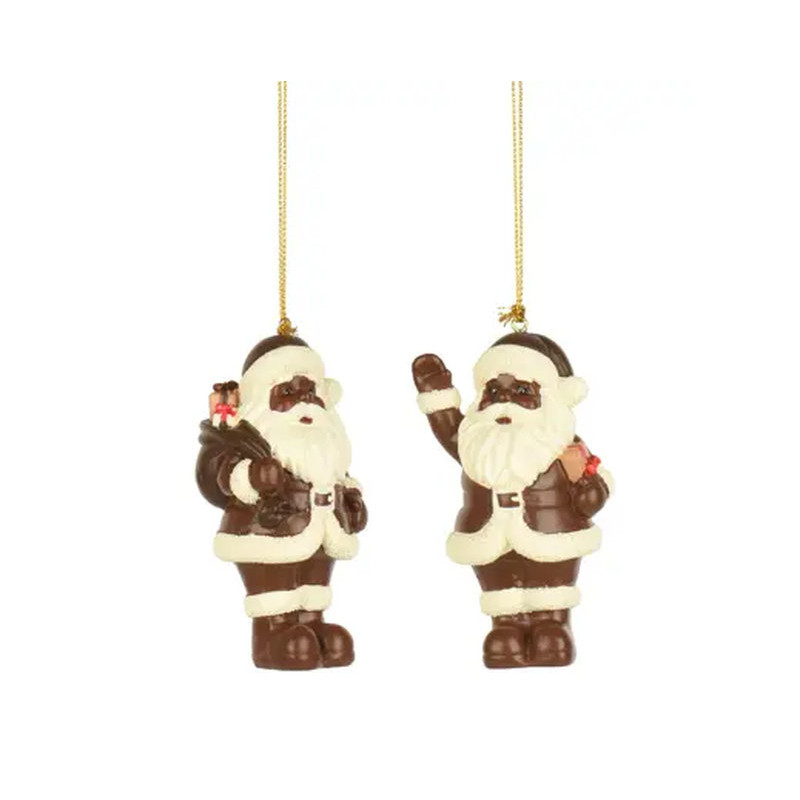 PERE NOEL MARRON/BLANC H9.8CM 2ASS de Déco de Noël - Jardinerie Bordeaux et Libourne dans K004