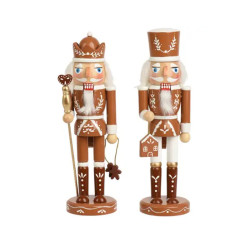 CASSE NOISETTE BONHOMME PAIN EPICES BRUN H25CM de Déco de Noël - Jardinerie Bordeaux et Libourne dans K004