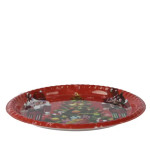 ASSIETTE DECO ROUGE D35.5CM de Déco de Noël - Jardinerie Bordeaux et Libourne dans K004
