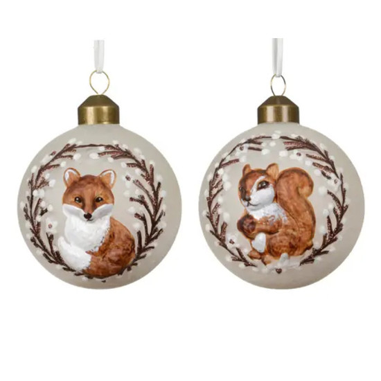 BOULE FINITION SUCRE BLANC/COULEUR 8CM 2ASS de Déco de Noël - Jardinerie Bordeaux et Libourne dans K004