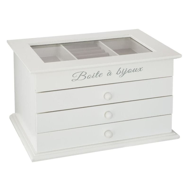 BOITE BIJOUX KRISTIN 3 TIROIRS 25CM de Décoration de la maison à Libourne dans J031