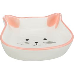 Gamelle, tete de chat avec visage, en ceramique, 0,25 l/12 x 12 cm de Trixie - Produit pour animaux dans T050