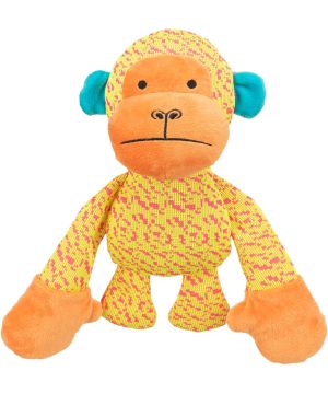 Singe en Tissu Jaune 27cm pour Chien, Jouet Amusant et Résistant de Trixie - Produit pour animaux dans T050