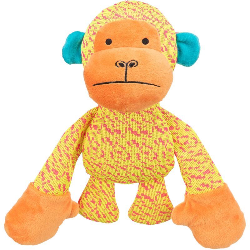 Singe en Tissu Jaune 27cm pour Chien, Jouet Amusant et Résistant de Trixie - Produit pour animaux dans T050