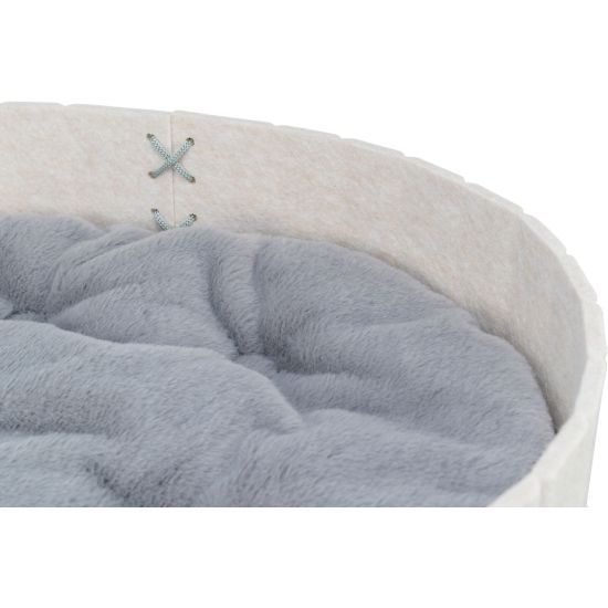 Lit emelie ovale en feutre pour chat 50x42 cm sable gris de Trixie - Produit pour animaux dans T050