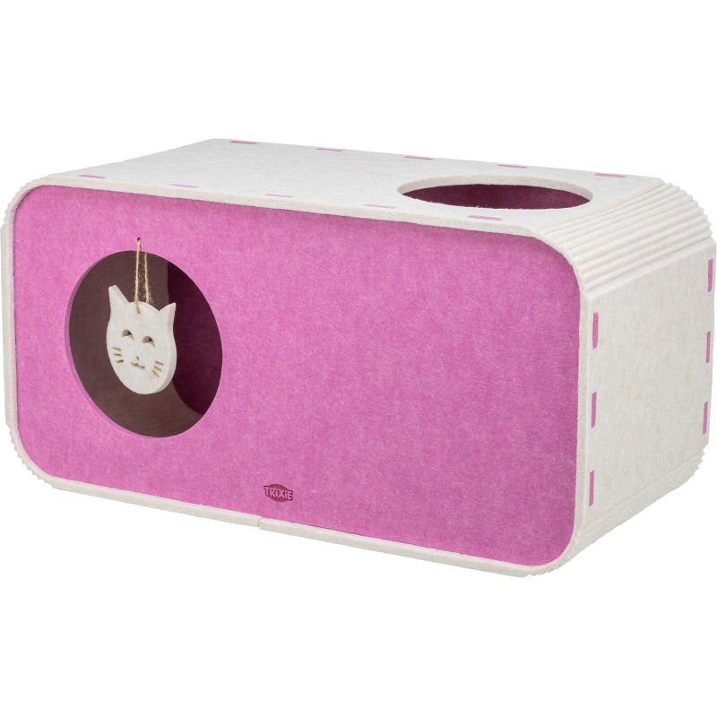 Abri Emelie carré en feutre pour chat 58x29x27 cm sable/baie de Trixie - Produit pour animaux dans T050