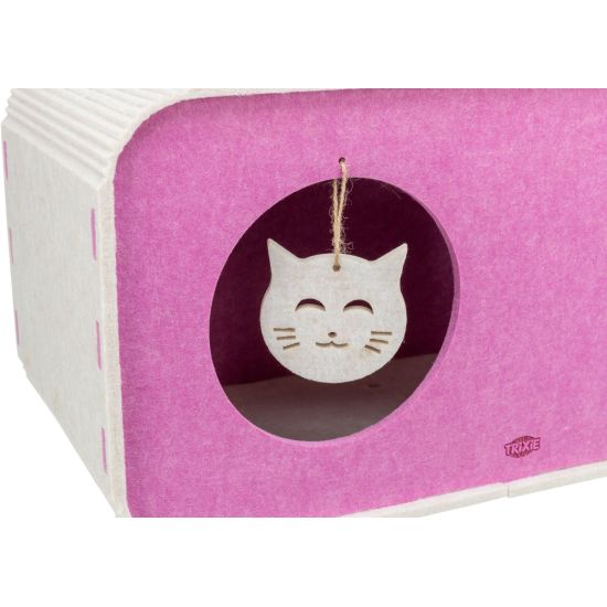 Abri Emelie carré en feutre pour chat 58x29x27 cm sable/baie de Trixie - Produit pour animaux dans T050