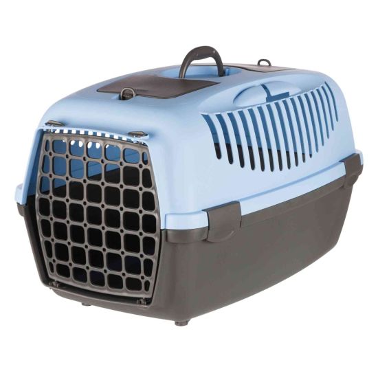 Box de transport Capri 3, S 40 x 38 x 61 cm, gris fonce/bleu de Trixie - Produit pour animaux dans T050