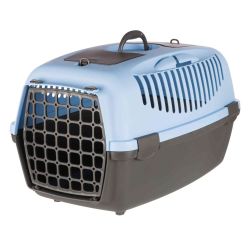 Box de transport Capri 3, S 40 x 38 x 61 cm, gris fonce/bleu de Trixie - Produit pour animaux dans T050