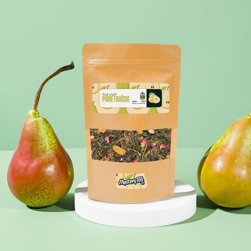 Poire Fraîche - Vrac 60g (Thé Vert Poire) de Herboristerie et Esotérisme à Libourne dans M127