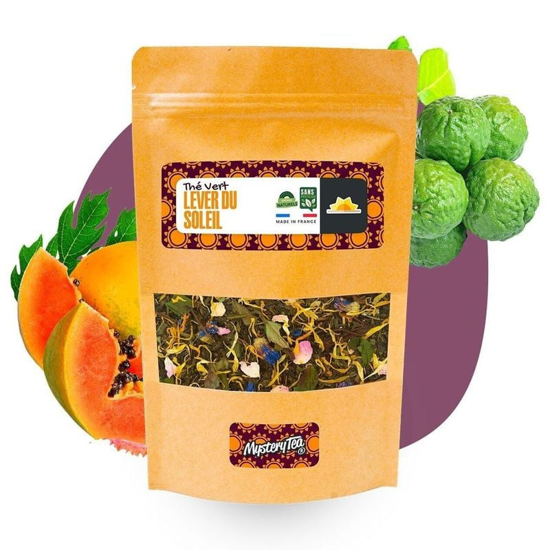 Lever du Soleil - Vrac 60g (Thé Vert Exotique Bergamote) de Herboristerie et Esotérisme à Libourne dans M127