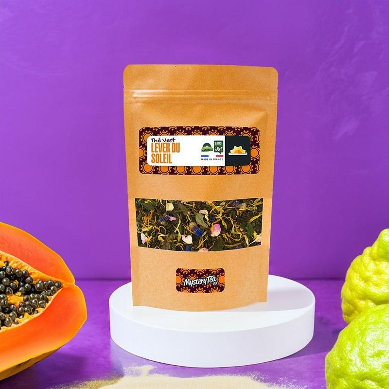 Lever du Soleil - Vrac 60g (Thé Vert Exotique Bergamote) de Herboristerie et Esotérisme à Libourne dans M127
