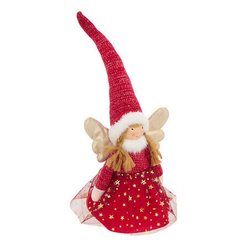 CIMIER FEE ROUGE 34CM de Déco de Noël - Jardinerie Bordeaux et Libourne dans J033