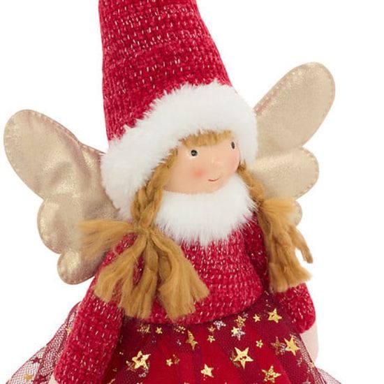 CIMIER FEE ROUGE 34CM de Déco de Noël - Jardinerie Bordeaux et Libourne dans J033