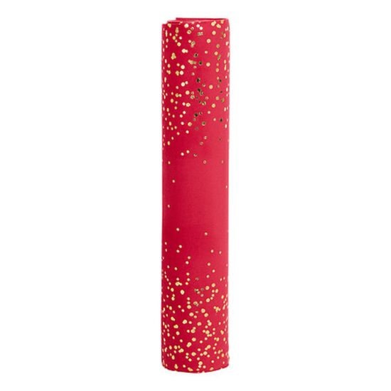TISSU POIS VELOURS ROUGE OR 3M de Déco de Noël - Jardinerie Bordeaux et Libourne dans J033