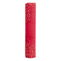 TISSU POIS VELOURS ROUGE OR 3M de Déco de Noël - Jardinerie Bordeaux et Libourne dans J033