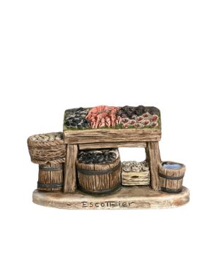 BANC DE COQUILLAGES - DECOR de Santons de Provence Escoffier dans E053