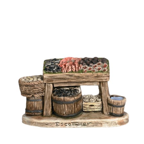 BANC DE COQUILLAGES - DECOR de Santons de Provence Escoffier dans E053