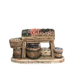 BANC DE COQUILLAGES - DECOR de Santons de Provence Escoffier dans E053