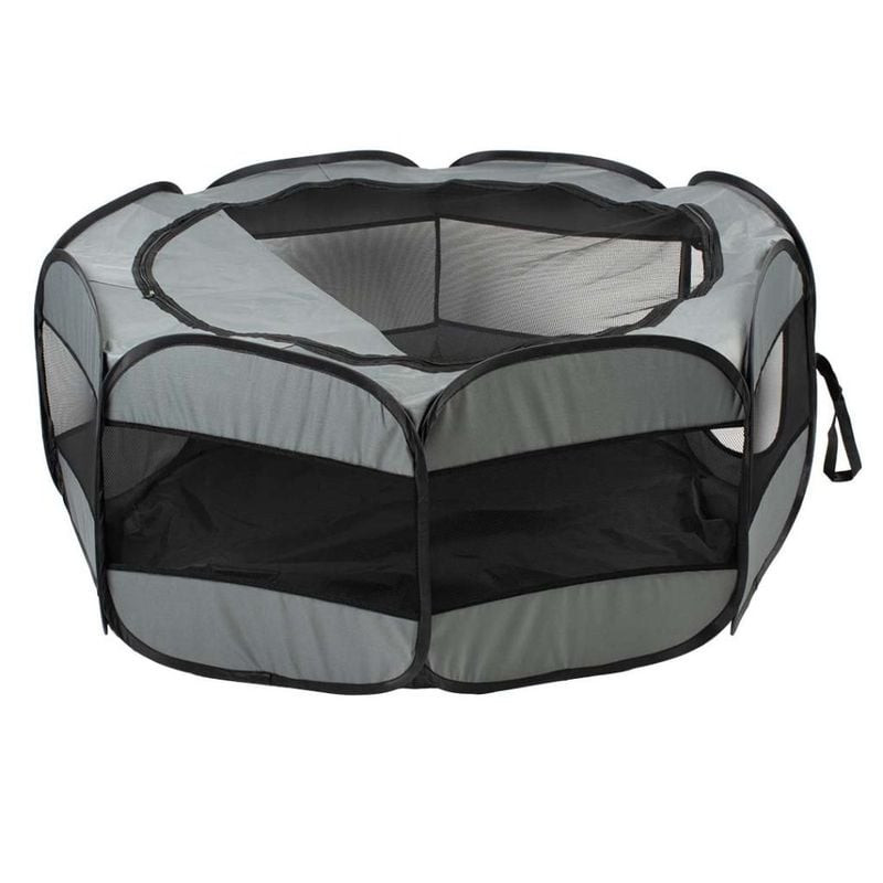 Enclos pliable gris clair L-120x45x51cm pour petits animaux de compagnie de Laroy - aliments et d'accessoires pour animaux de...