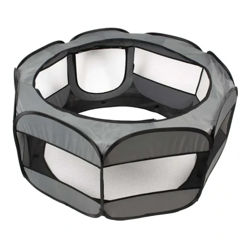 Enclos pliable M gris clair M-85x35x45cm pour petits animaux de compagnie de Laroy - aliments et d'accessoires pour animaux d...