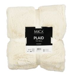 PLAID POLAIRE ALASKA BLANC CASSE 180X130CM de Edelman - deco maison et noël dans E009