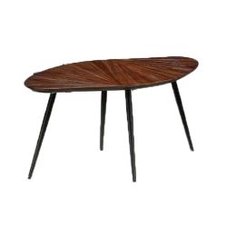 TABLE DE SERVICE DANE MARRON.F L79XB39 H38CM de Edelman - deco maison et noël dans E009