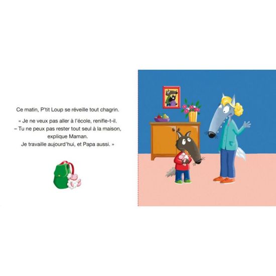 P'tit loup ne veut pas aller à l'école - livre enfant drôle et éducatif de Jardinerie Bordeaux Libourne Gironde dans C022