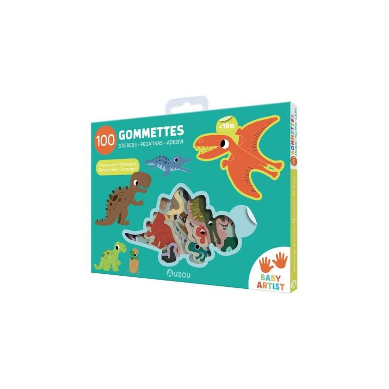 Les dinosaures - ma pochette de 100 gommettes éducatives pour enfants de Jardinerie Bordeaux Libourne Gironde dans C022