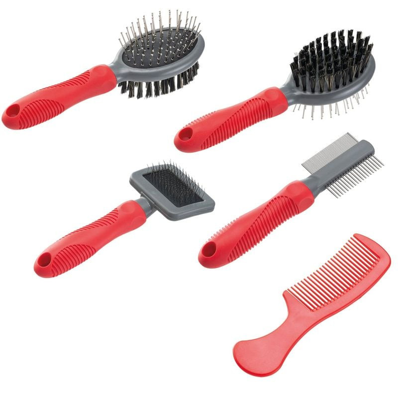 Kit de brosses, peignes et carde, 5 pièces de Ferplast - cage pour oiseaux et rongeurs dans F014