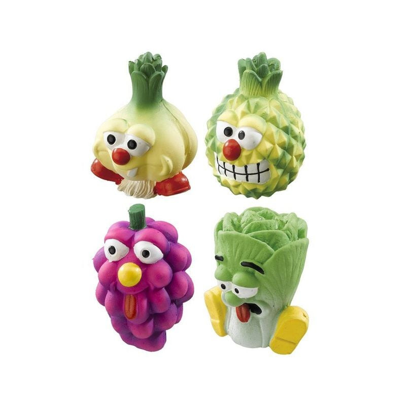 Jouets en latex pour chiens, motifs légumes/fruits de Ferplast - cage pour oiseaux et rongeurs dans F014