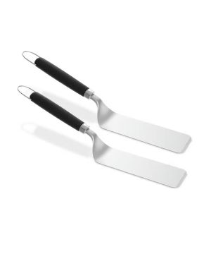 Lot de 2 spatules en acier inoxydable pour plancha et barbecue - ustensiles pratiques weber de Weber- BBQ à charbon, à gaz et...