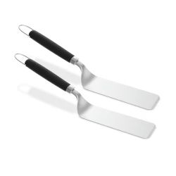 Lot de 2 spatules en acier inoxydable pour plancha et barbecue - ustensiles pratiques weber de Weber- BBQ à charbon, à gaz et...