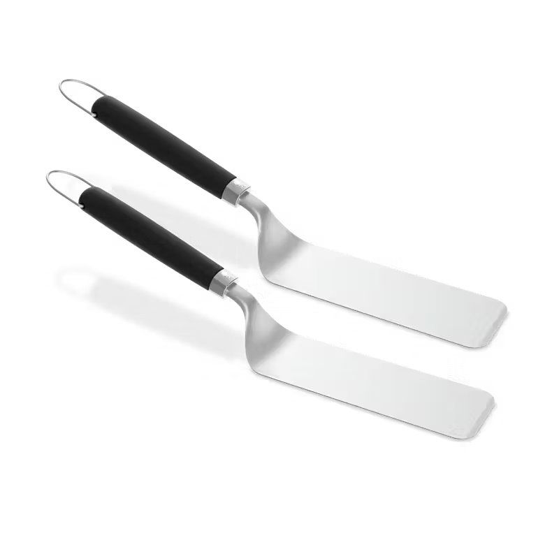 Lot de 2 spatules en acier inoxydable pour plancha et barbecue - ustensiles pratiques weber de Weber- BBQ à charbon, à gaz et...
