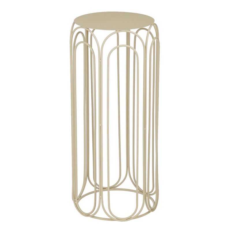 SELLETTE VAVIO BLANC CASSE H70 D28CM de Edelman - deco maison et noël dans E009