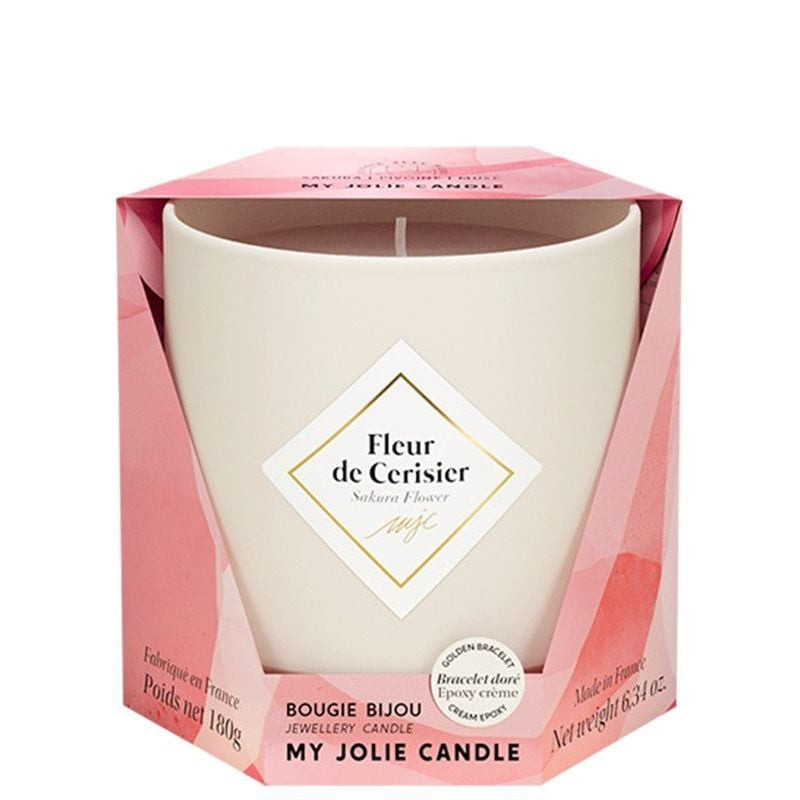 BOUGIE BIJOU BRACELET BEIGE FLEUR CERISIER 180G de My jolie candle dans M1081