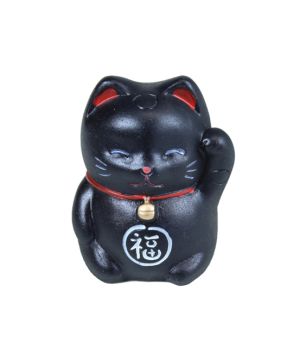 MANEKINEKO Chat de la chance résine noir 20CM de Herboristerie et Esotérisme à Libourne dans M074