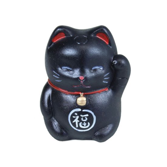 MANEKINEKO Chat de la chance résine noir 20CM de Herboristerie et Esotérisme à Libourne dans M074