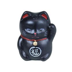 MANEKINEKO Chat de la chance résine noir 20CM de Herboristerie et Esotérisme à Libourne dans M074