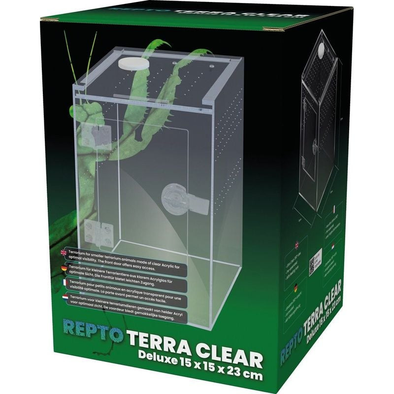 Terrarium clear deluxe 15x15x23cm, pour reptiles de Habistat, le matériel pour les reptiles dans A075